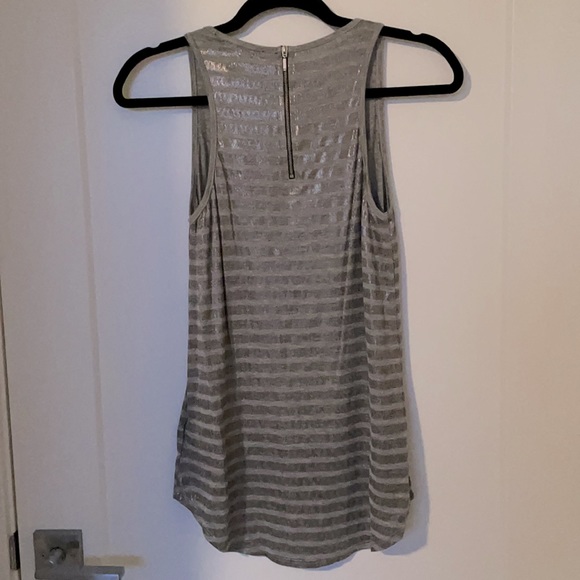 Guess Heather Gray Foil Stripe Tank - Picture 3 of 9